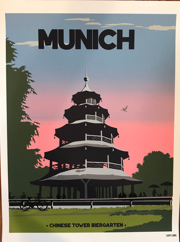 Chinese Tower Travel Poster