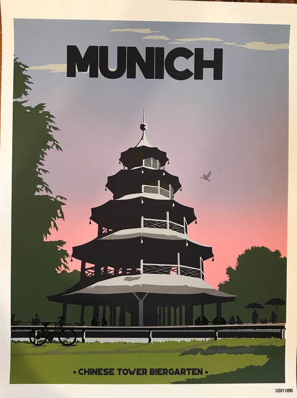 Chinese Tower Travel Poster